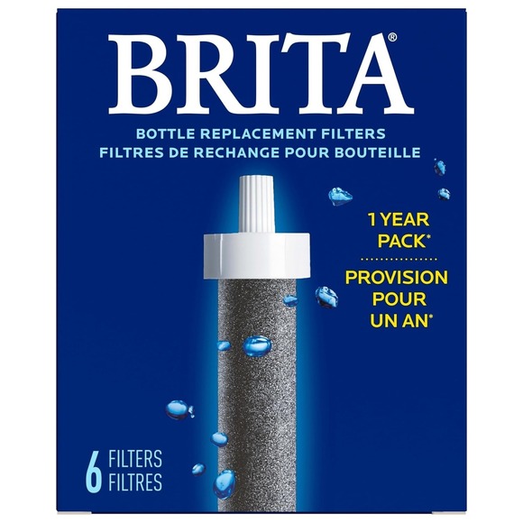 Brita Bottle Replacement Filters 6 Count Total Filters - Picture 1 of 2